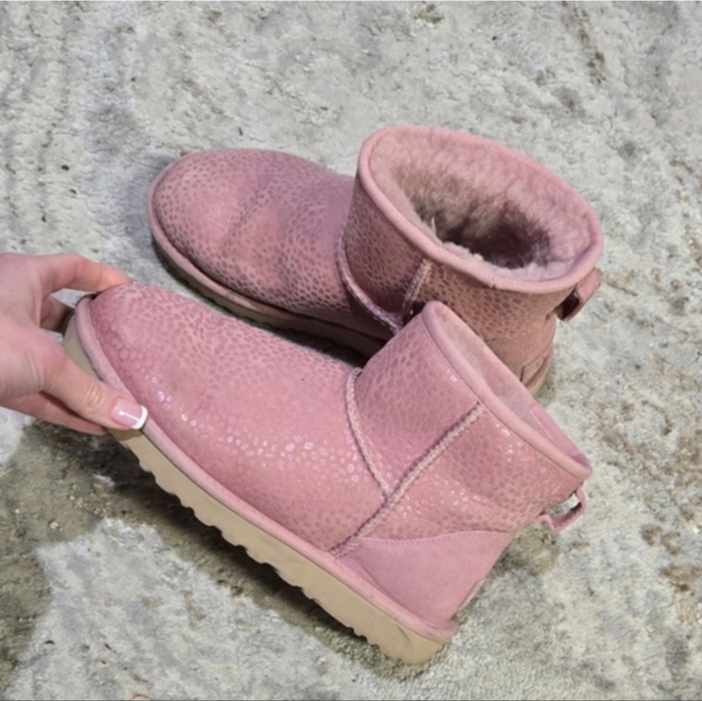UGG Blush Pink Boots with Shearling